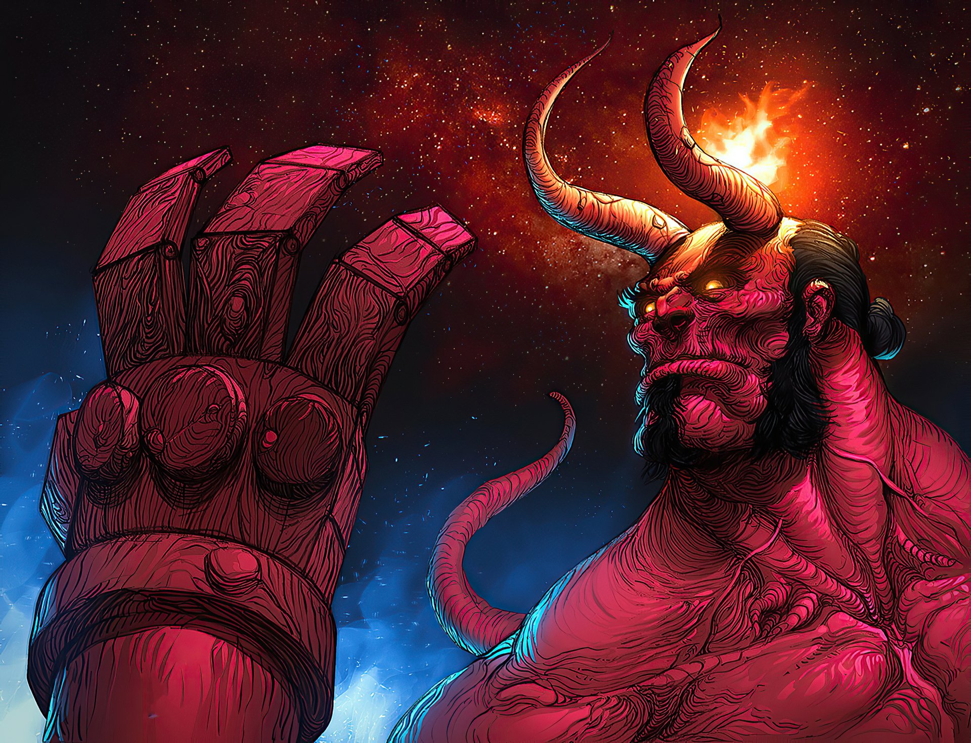 Download Dark Horse Comics Comic Hellboy 4k Ultra HD Wallpaper by Álvaro Jiménez