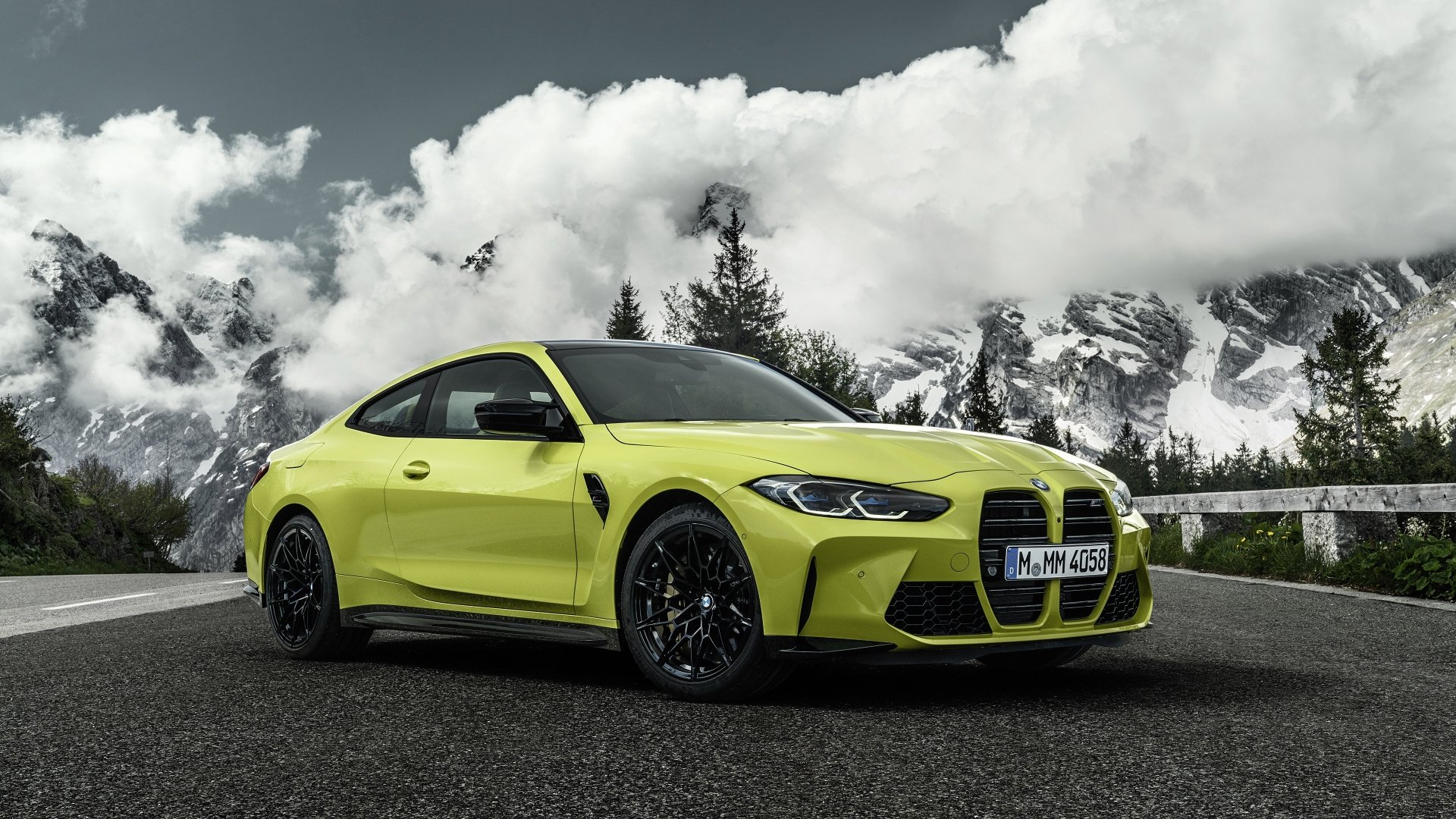 Download Yellow Car Car BMW Vehicle BMW M4 4k Ultra HD Wallpaper