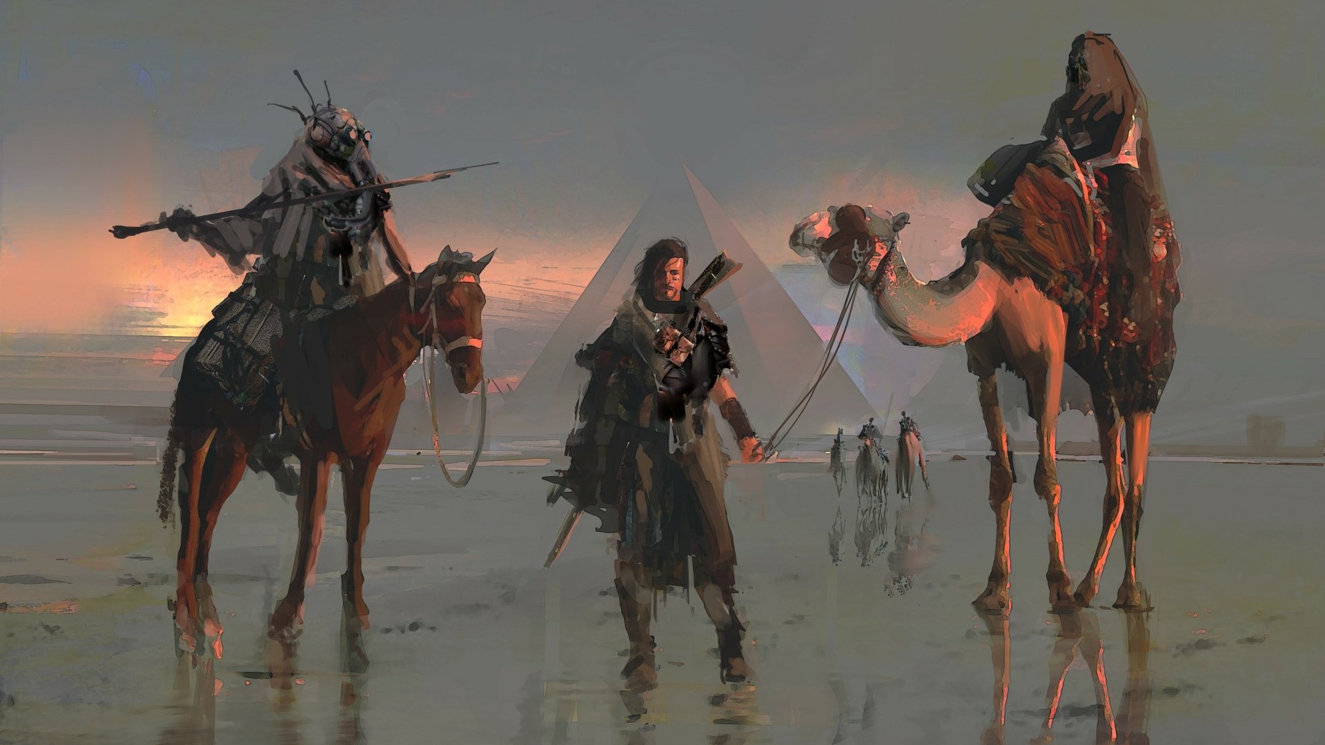 Download Pyramid Fantasy Warrior Fantasy Warrior 4k Ultra HD Wallpaper by Dom Lay