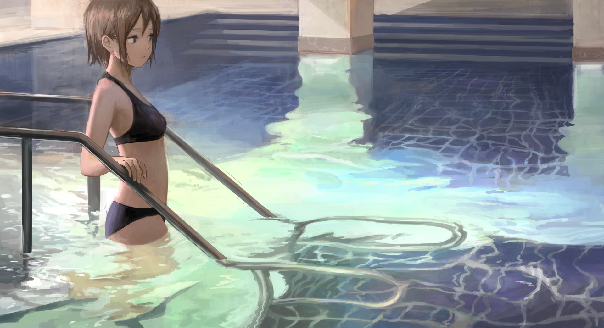 Download Pool Anime Girl Anime Girl HD Wallpaper