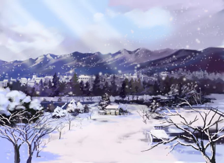 Anime winter winter anime HD Desktop Wallpaper | Background Image