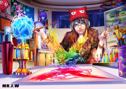 Anime girl anime girl HD Desktop Wallpaper | Background Image