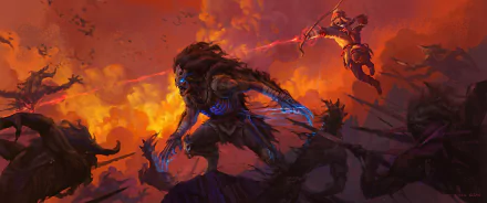 warrior fantasy demon fantasy warrior HD Desktop Wallpaper | Background Image