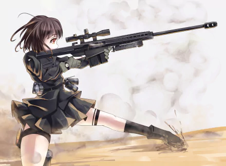 Barrett M82 Anime girl anime girl HD Desktop Wallpaper | Background Image