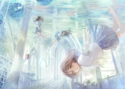 Anime girl anime girl HD Desktop Wallpaper | Background Image