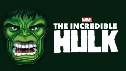 HD PC desktop wallpaper of Marvel's The Incredible Hulk (1996 TV show): snarling green Hulk face at left with bold white THE INCREDIBLE HULK title on a dark green background.