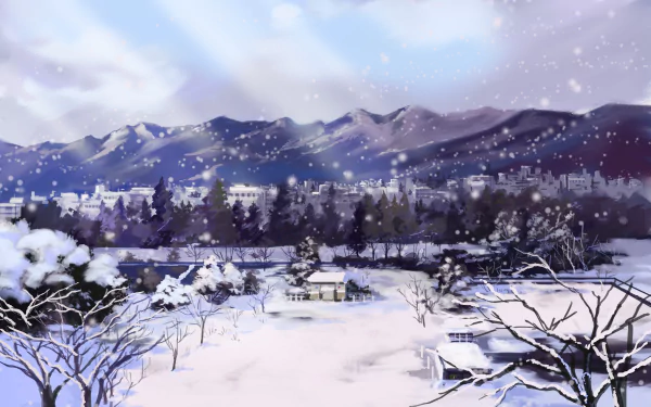 Anime winter winter anime HD Desktop Wallpaper | Background Image