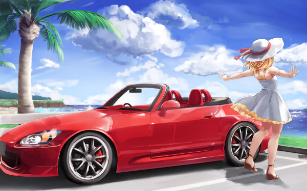 Anime car anime car HD Desktop Wallpaper | Background Image