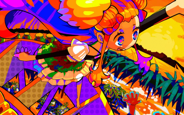 colorful anime girl HD Desktop Wallpaper | Background Image