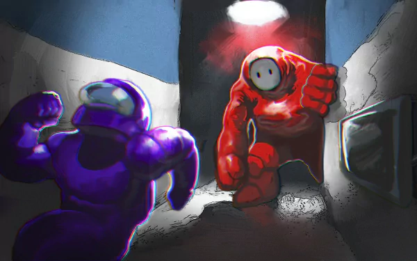 video game Among Us HD Desktop Wallpaper | Background Image