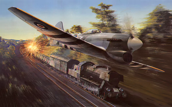 train warplane airplane military Hawker Tempest HD Desktop Wallpaper | Background Image