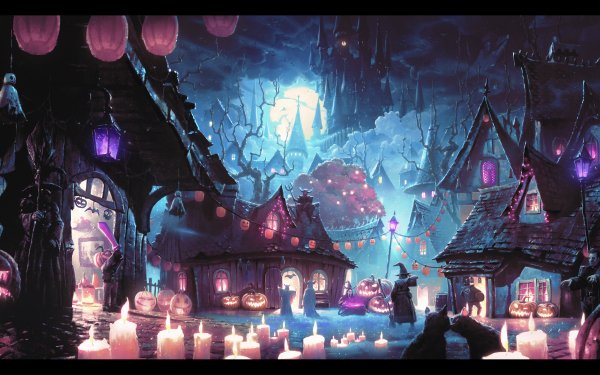Holiday Halloween Jack-O'-Lantern Night HD Wallpaper | Background Image