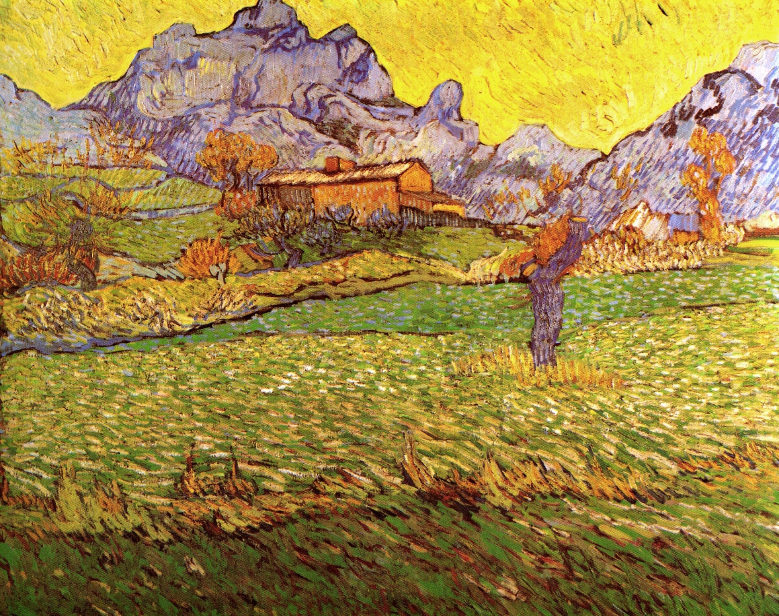 A Meadow in the Mountains Le Mas de Saint-Paul by Vincent Van Gogh