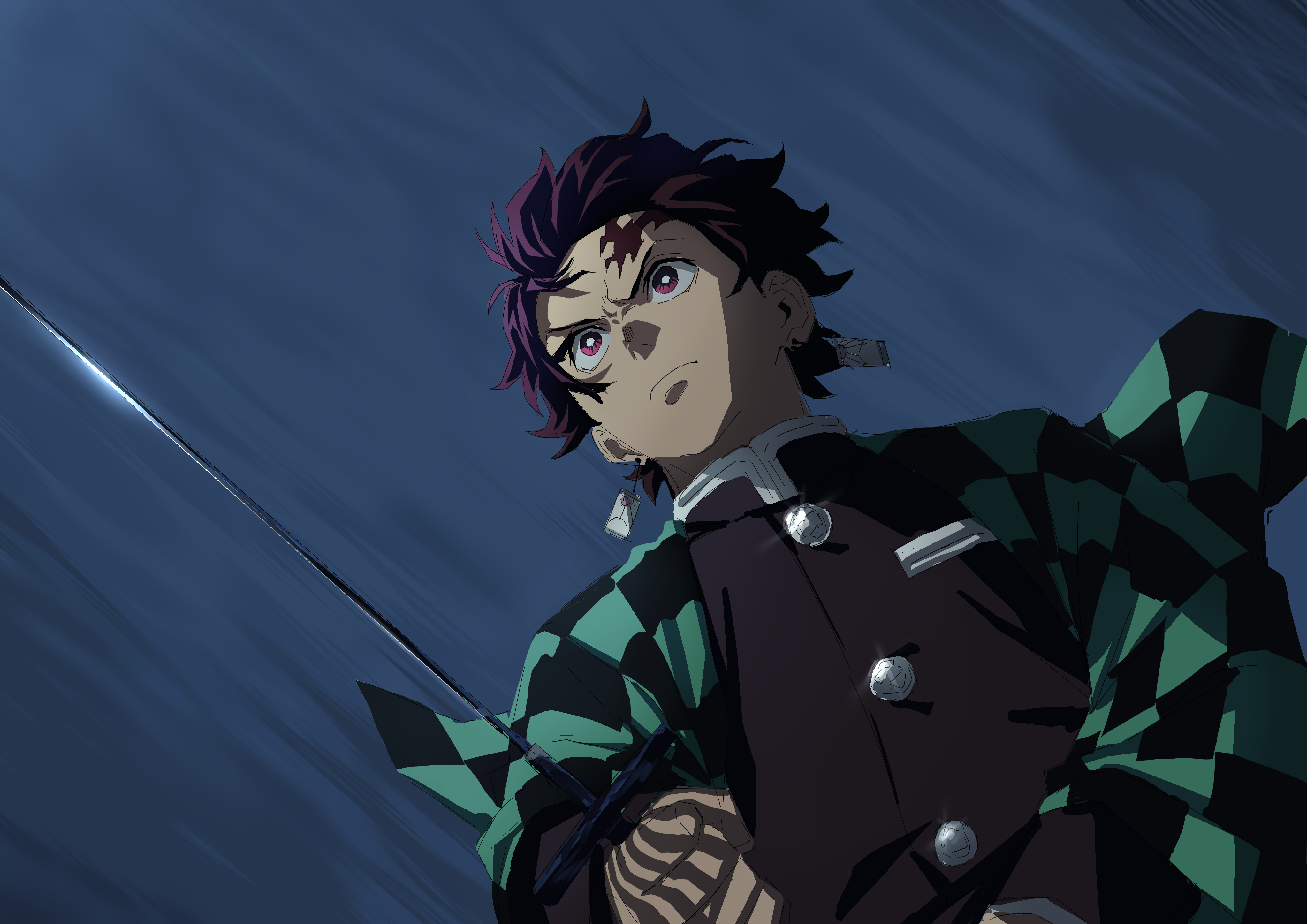 Demon Slayer Tanjiro Kamado With Background Of Dark Gray 4K HD Anime  Wallpapers, HD Wallpapers