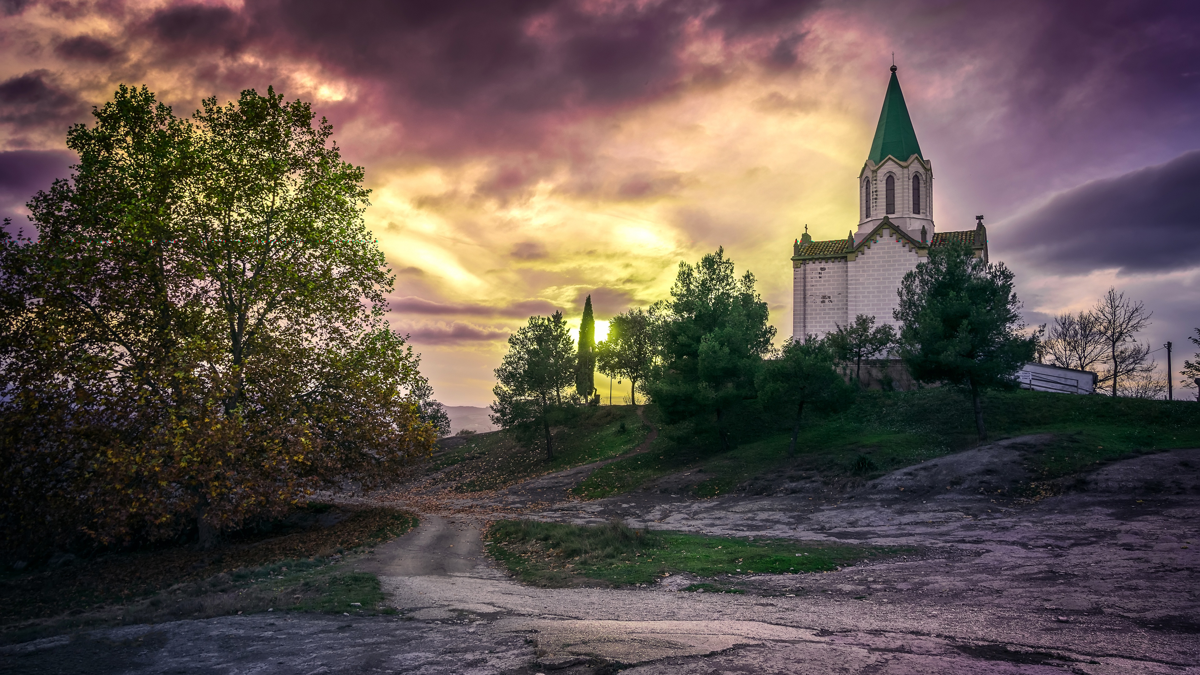 Church 4. Церковь на Холме. Дорога к храму. Православные обои. Церковь небо.