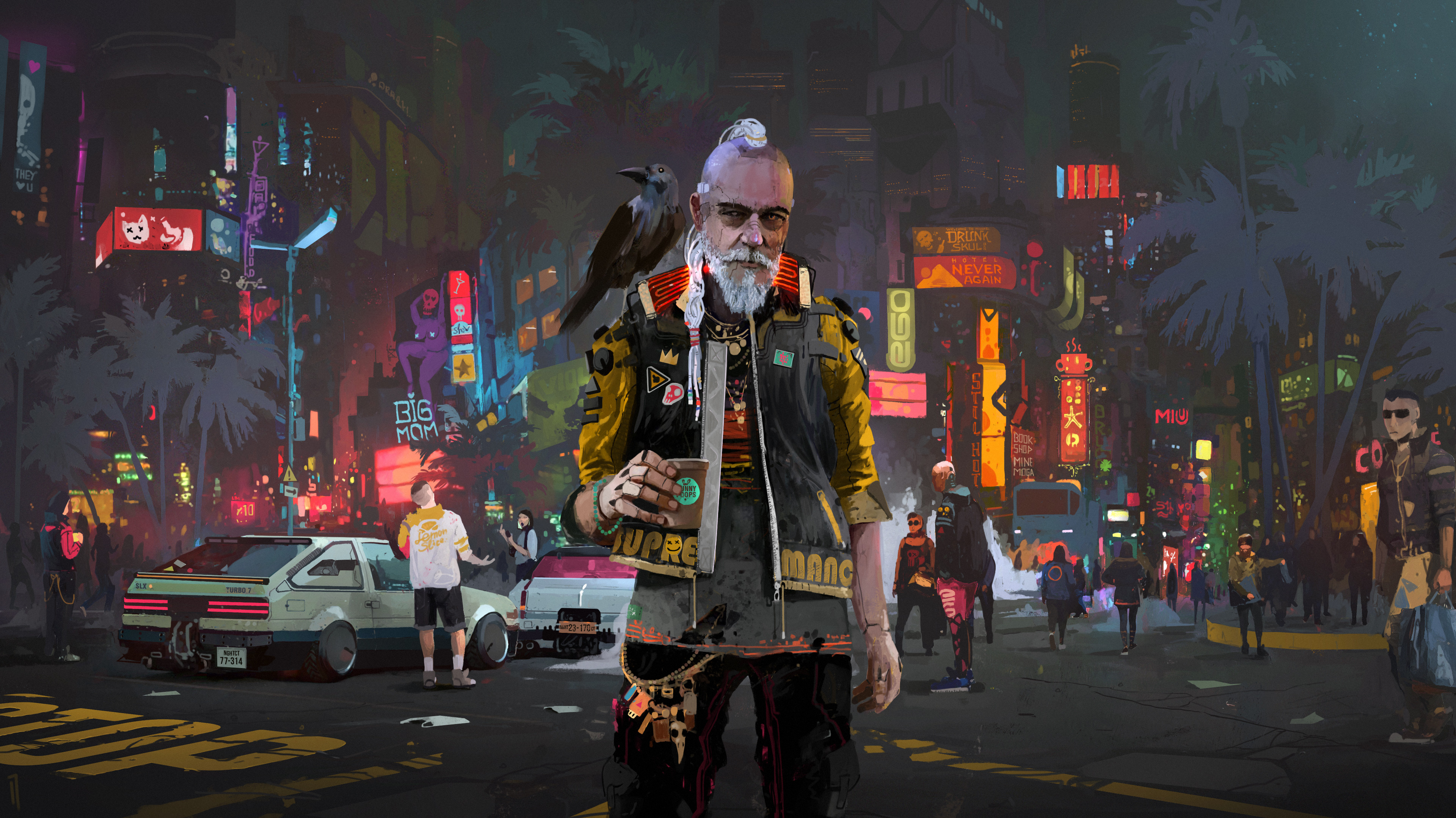 Cyberpunk 2077 4k Ultra HD Duvar kağıdı Arka plan 3840x2160 ID