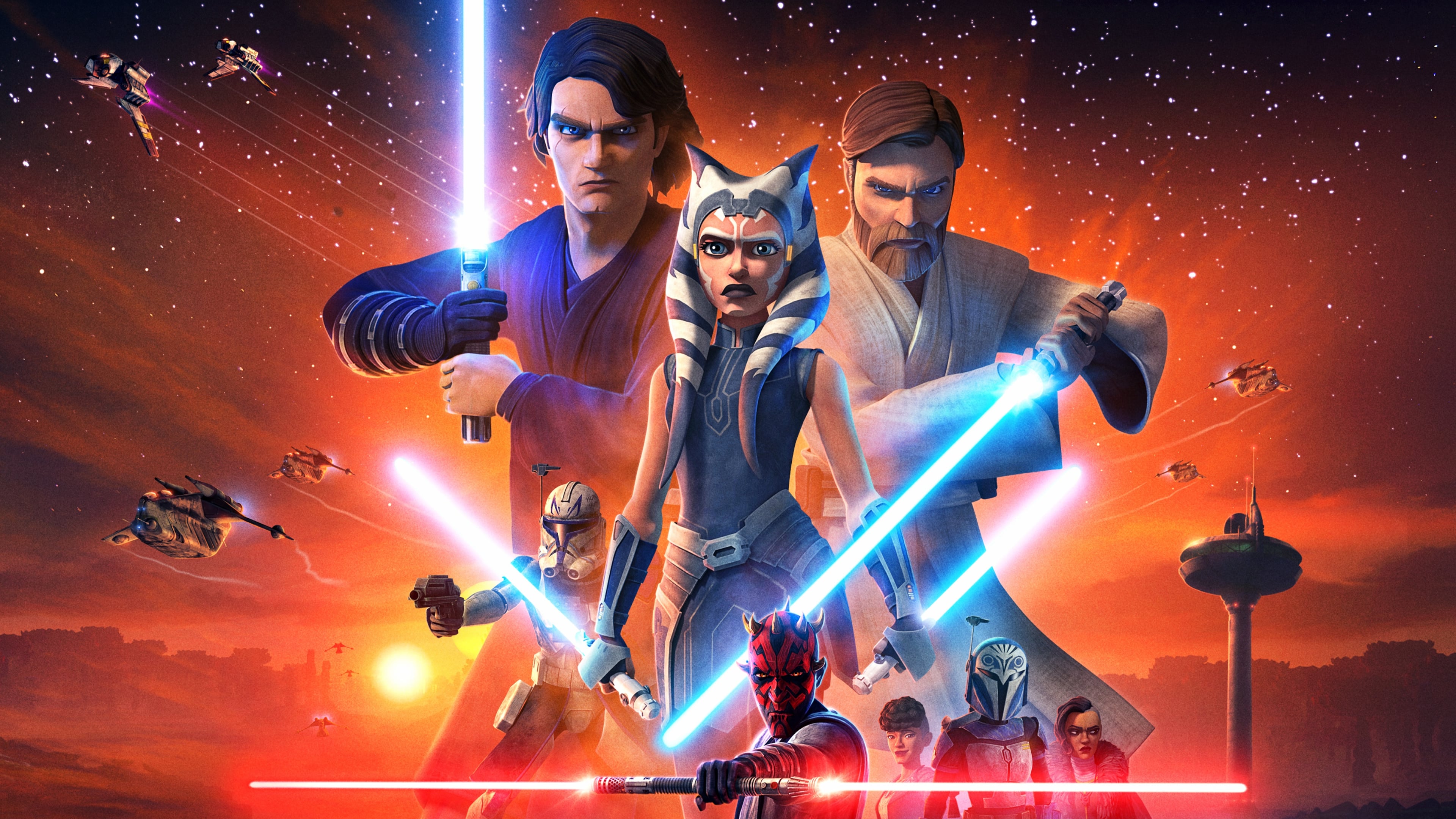 Star Wars The Clone Wars Poster Season 7 Characters 4K Wallpaper 7998