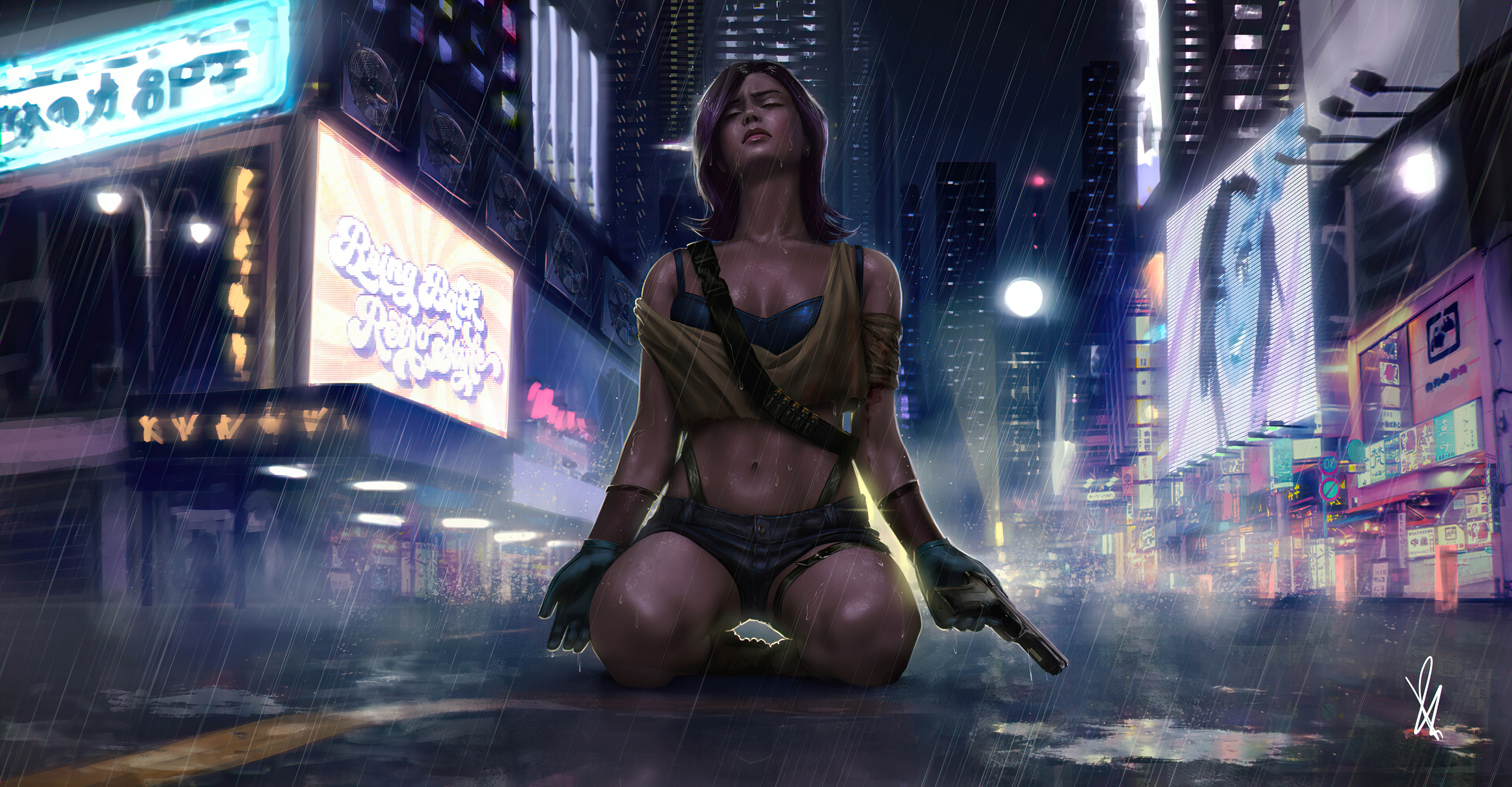 HD wallpaper: Video Game, Cyberpunk 2077, City, Futuristic, Girl, Woman  Warrior