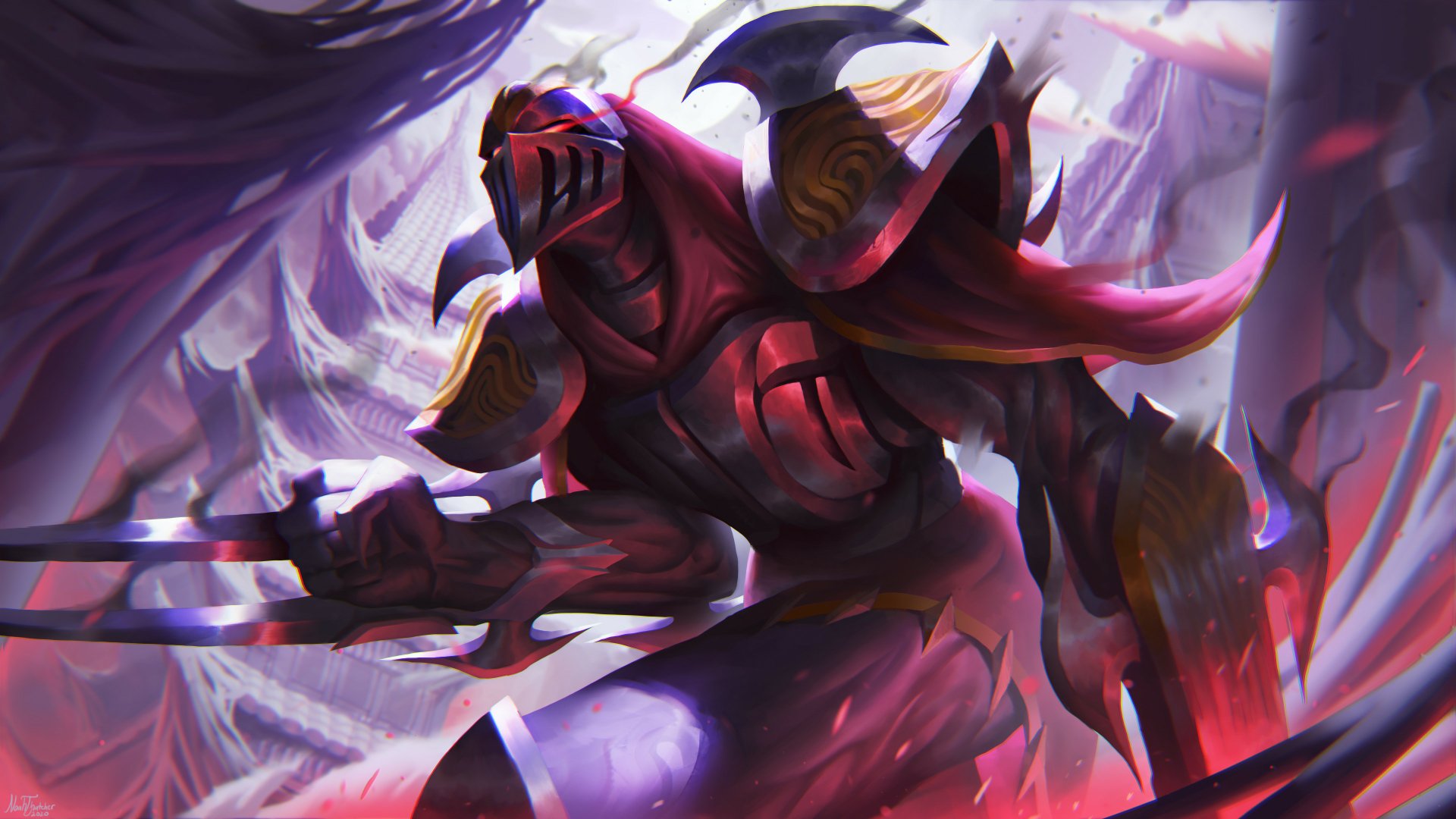 Download Zed (League Of Legends) Video Game League Of Legends 4k Ultra HD Wallpaper by Noah Thatcher