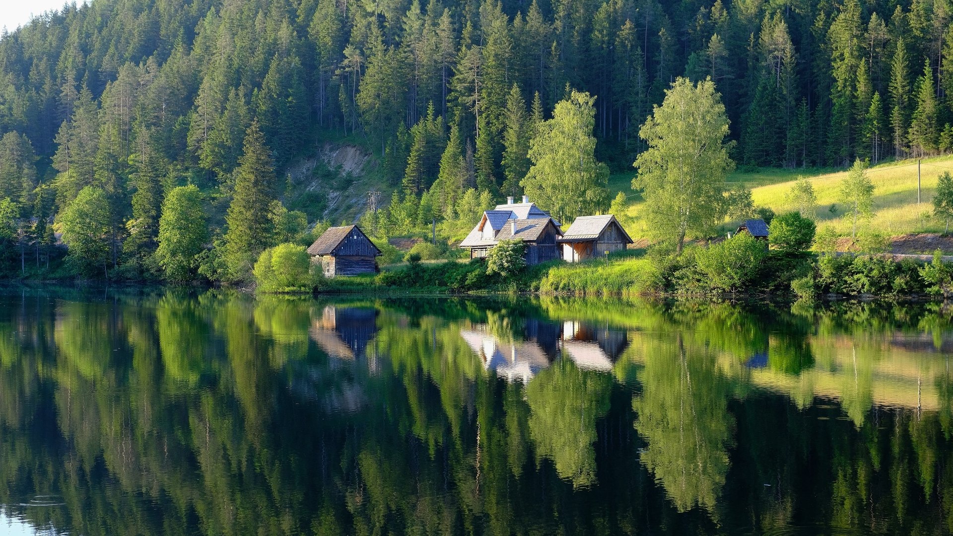 Download House Lake Forest Photography Reflection 4k Ultra HD Wallpaper ...