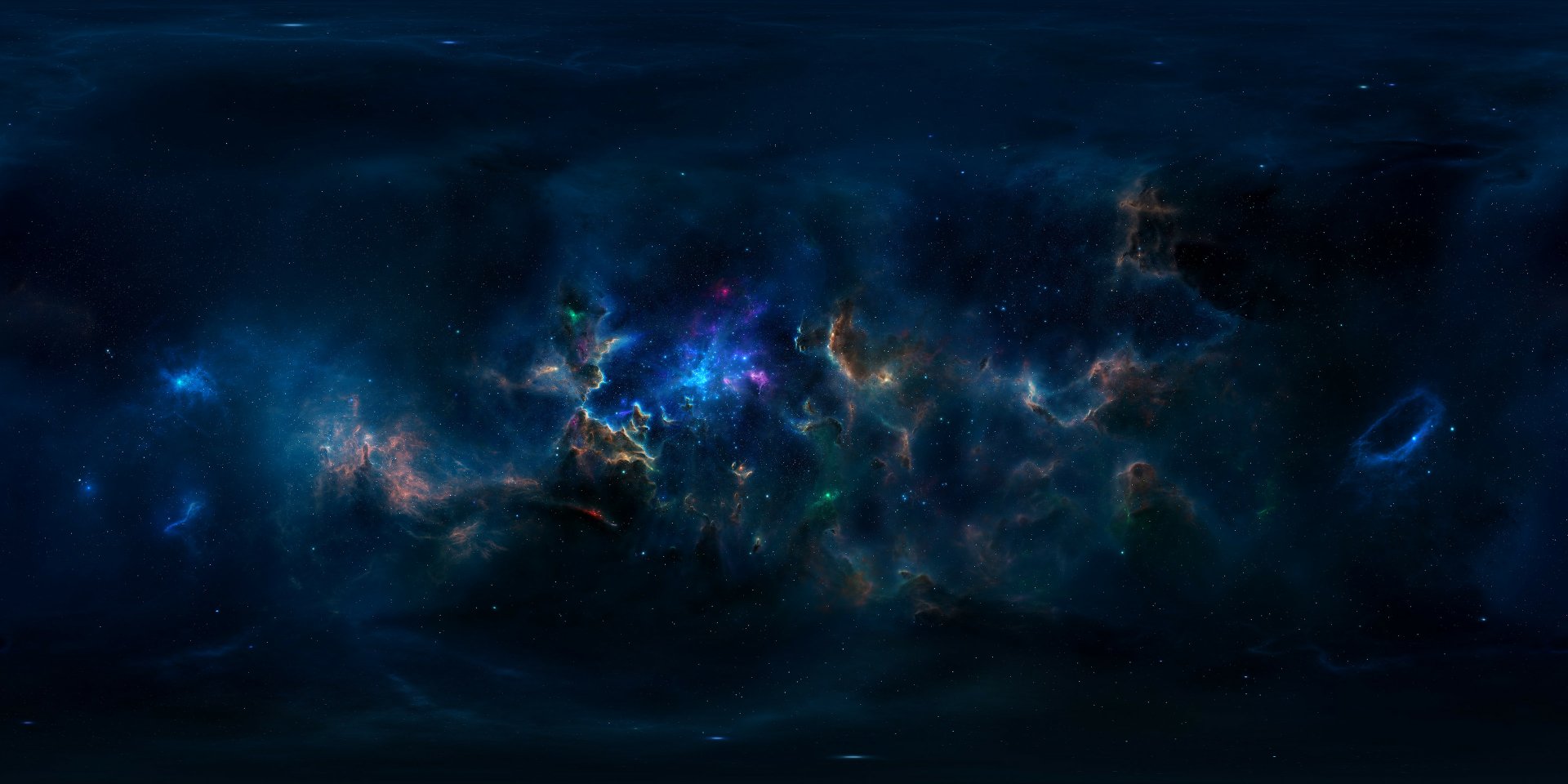 HD PC desktop wallpaper depicting a vibrant Sci-Fi nebula set in deep space with glowing cosmic clouds and bright stars.