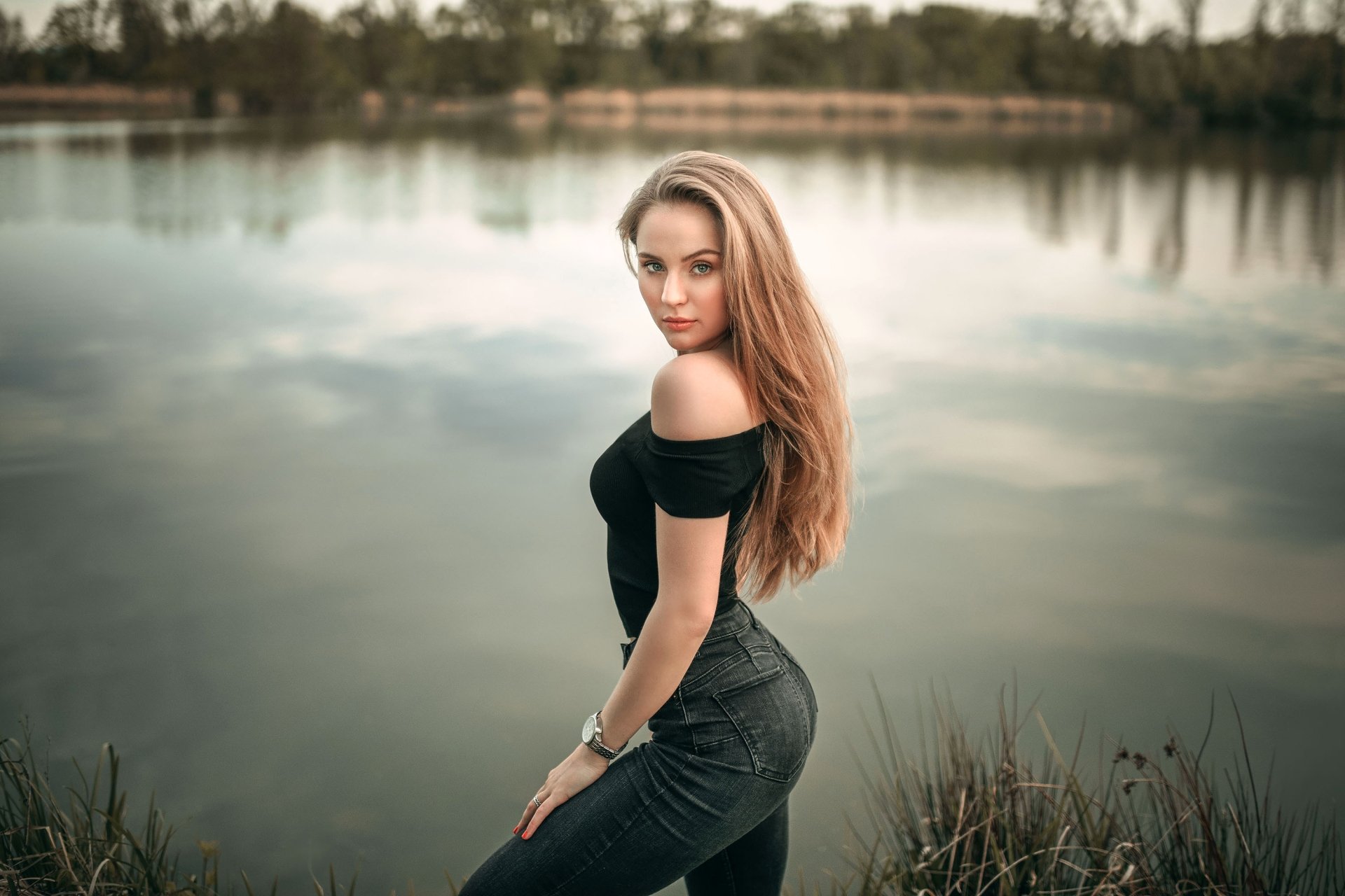 Download Depth Of Field Long Hair Woman Model HD Wallpaper by Jiri Tulach