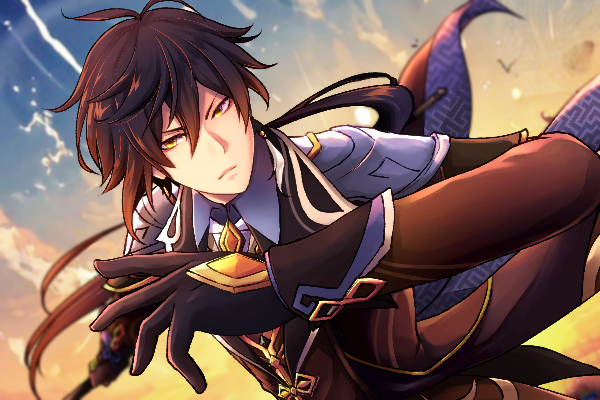 Download Zhongli (Genshin Impact) Video Game Genshin Impact HD Wallpaper by 葉山小狼