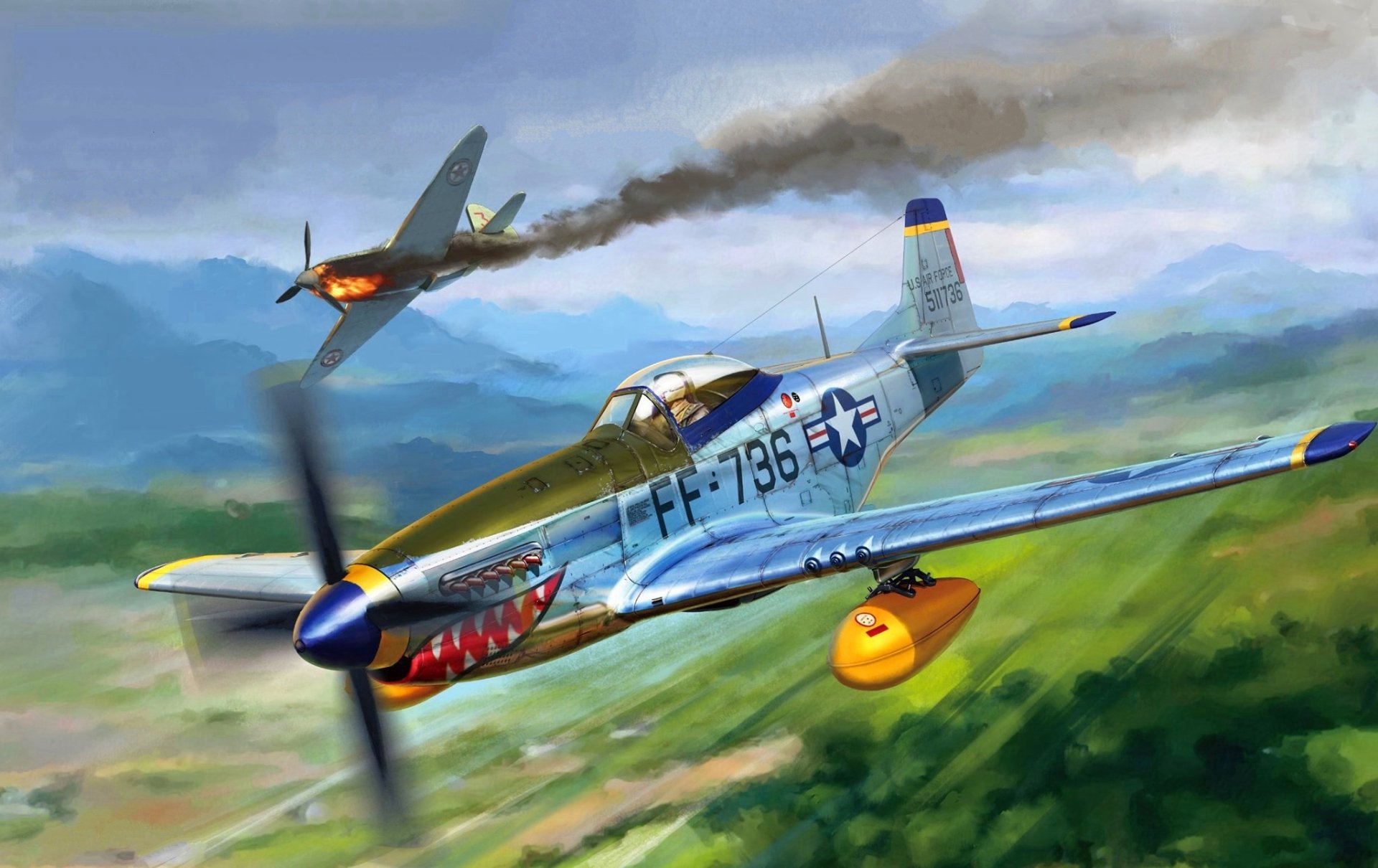 North American P-51 Mustang HD Wallpaper | Background Image | 2048x1291