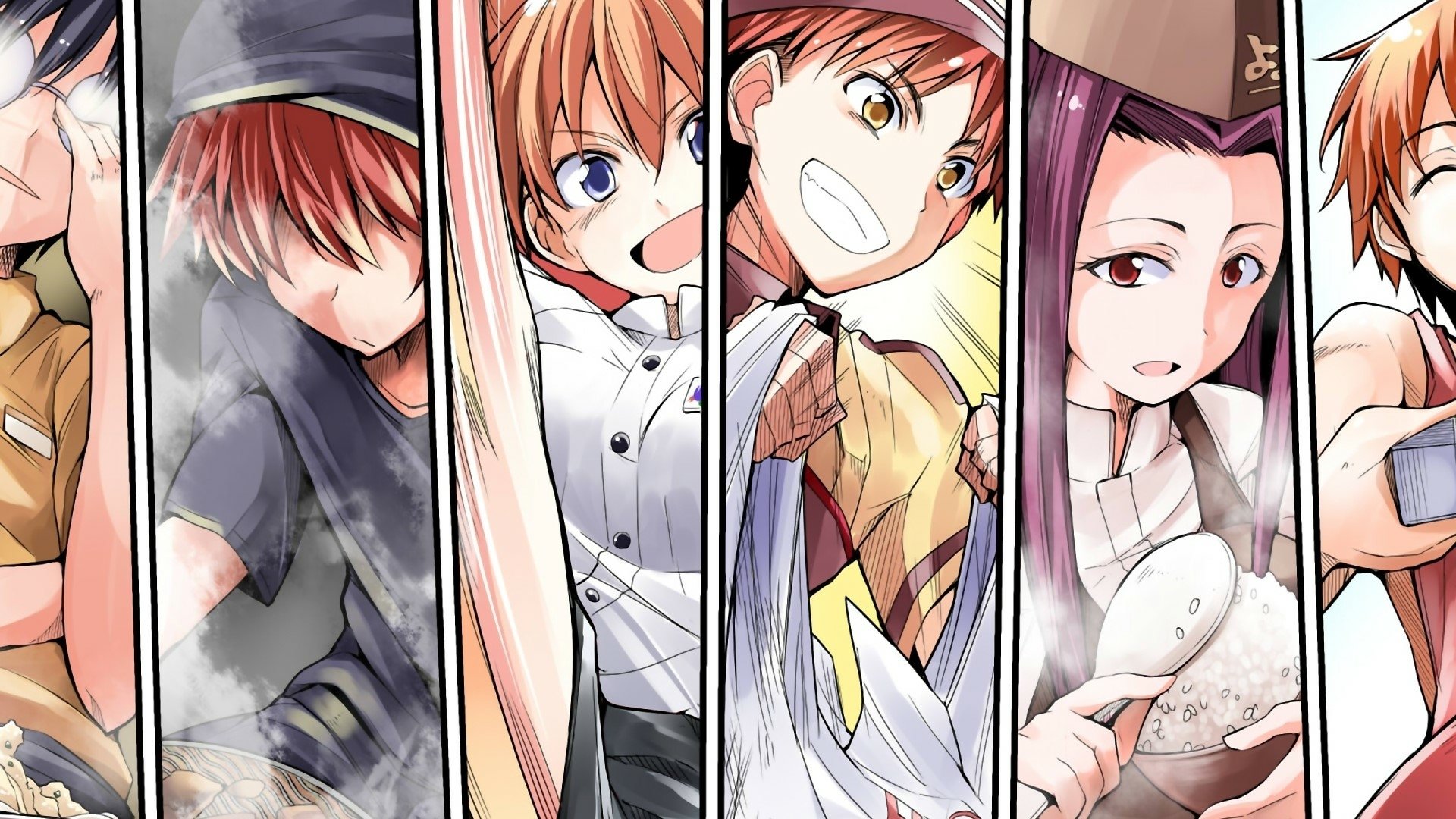 Download Shun Ibusaki Satoshi Isshiki Zenji Marui Ryōko Sakaki Yūki Yoshino  Sōma Yukihira Anime Food Wars: Shokugeki No Soma HD Wallpaper by びび