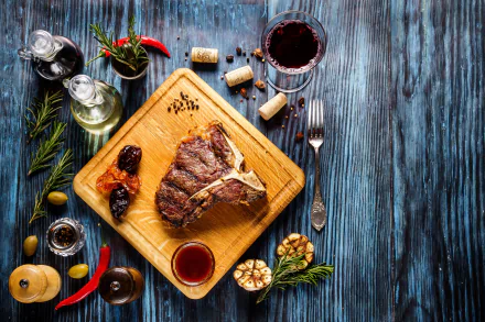 wine spices food meat HD Desktop Wallpaper | Background Image
