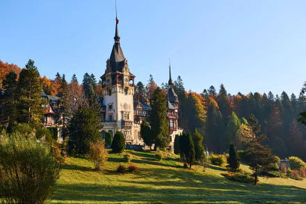 Peles Castle transylvania Romania building man made castle HD Desktop Wallpaper | Background Image