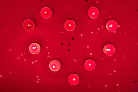 heart-shaped photography candle HD Desktop Wallpaper | Background Image