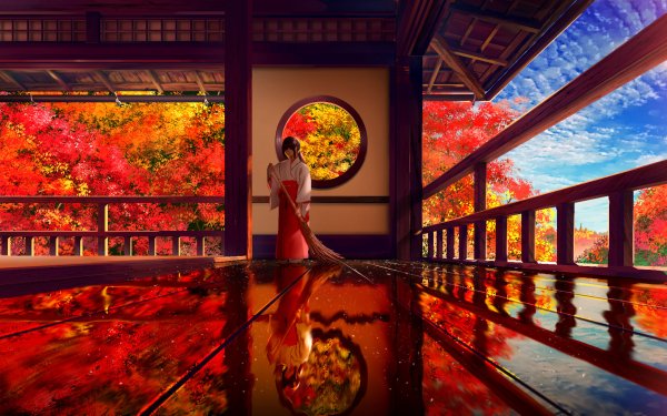 Anime Girl Fall HD Wallpaper | Background Image