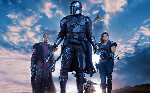 Gina Carano Carl Weathers baby yoda The Mandalorian (Character) The Mandalorian (TV Show) TV Show HD Desktop Wallpaper | Background Image