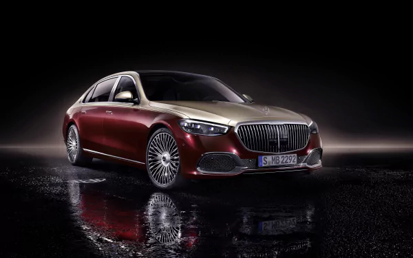 purple car car Mercedes-Benz vehicle Mercedes-Maybach S580 HD Desktop Wallpaper | Background Image