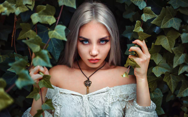 stare blonde blue eyes woman Stare Down HD Desktop Wallpaper | Background Image