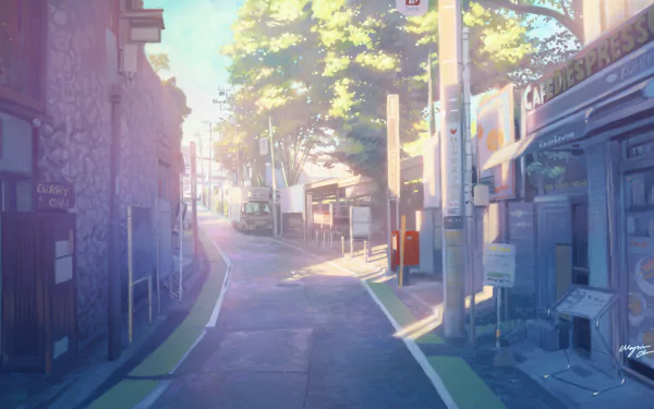 Anime street HD Desktop Wallpaper | Background Image