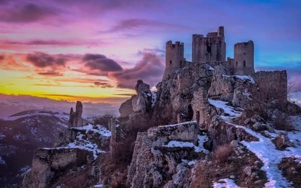 Man Made Ruin Mountain Italy Fortress HD Wallpaper | Background Image