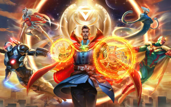 Sif (Marvel Comics) War Machine Vision (Marvel Comics) Doctor Strange video game Marvel Super War HD Desktop Wallpaper | Background Image