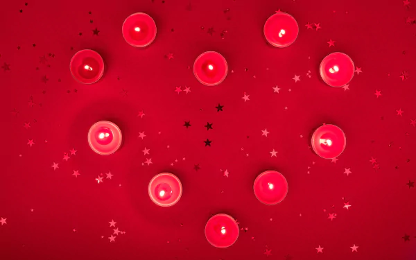 heart-shaped photography candle HD Desktop Wallpaper | Background Image