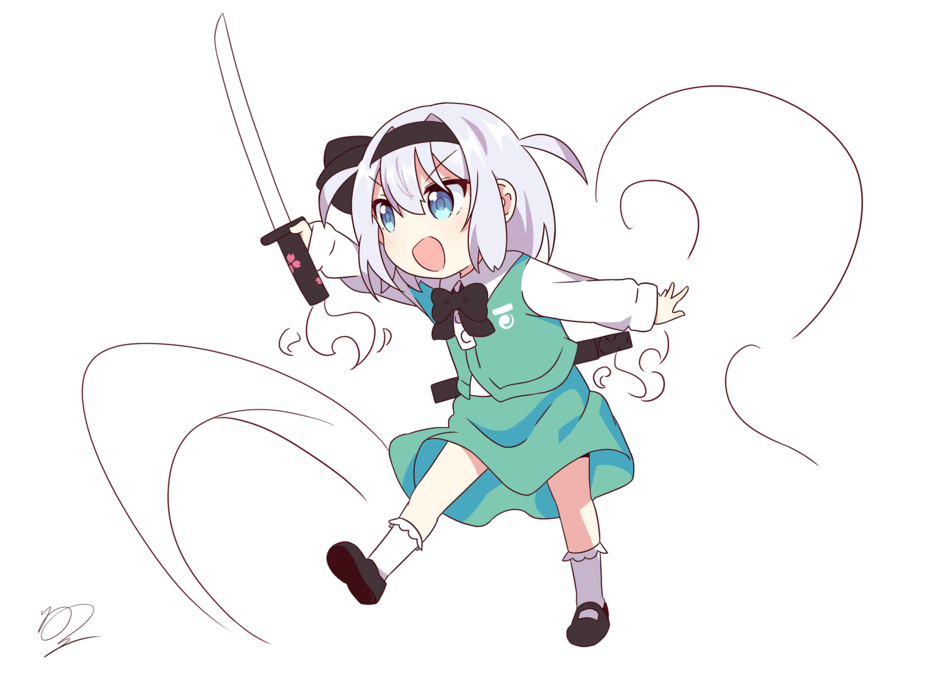 Download Myon (Touhou) Youmu Konpaku Anime Touhou HD Wallpaper by 三千圣地