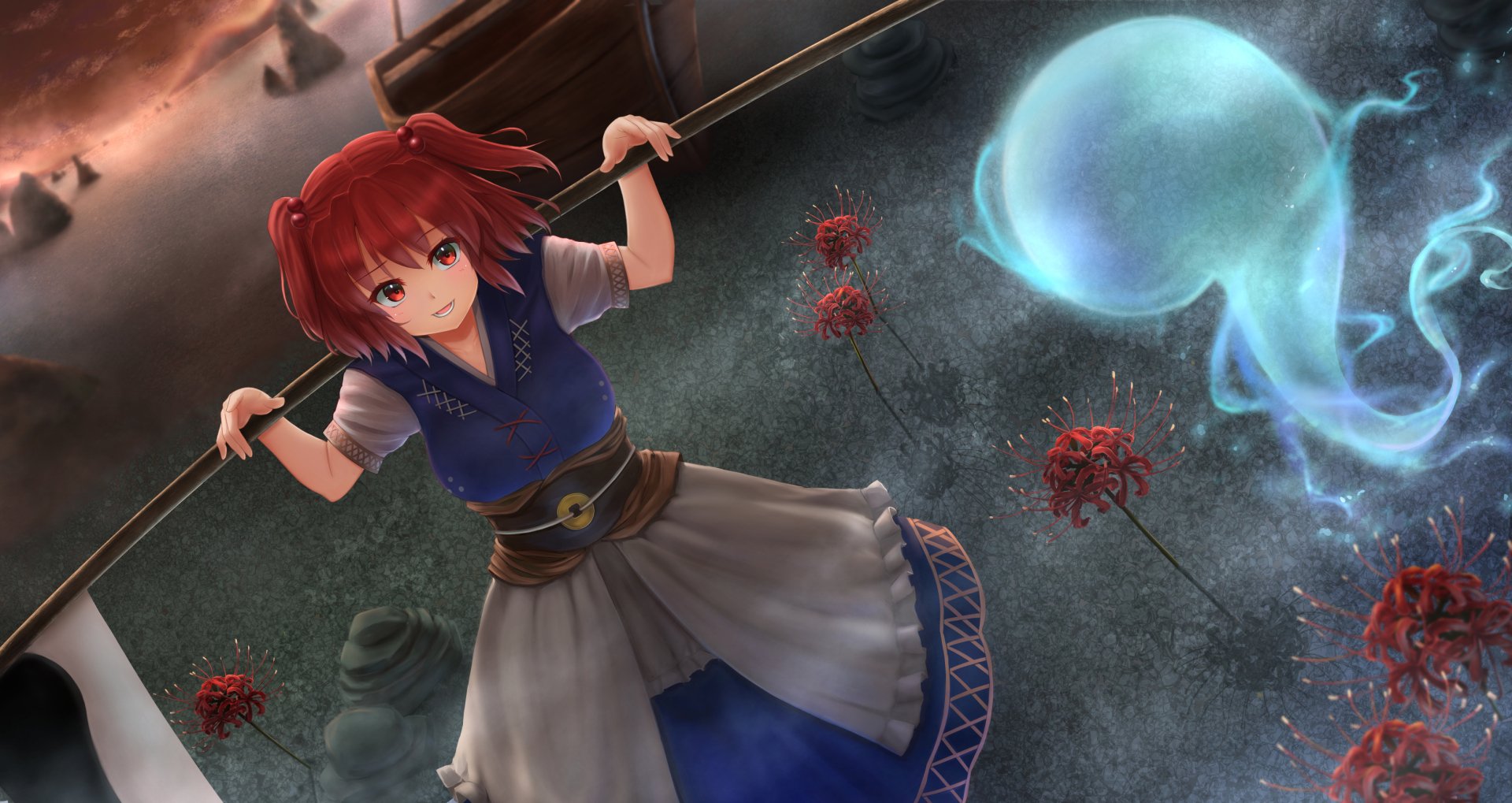 Download Komachi Onozuka Anime Touhou HD Wallpaper by kyeftss