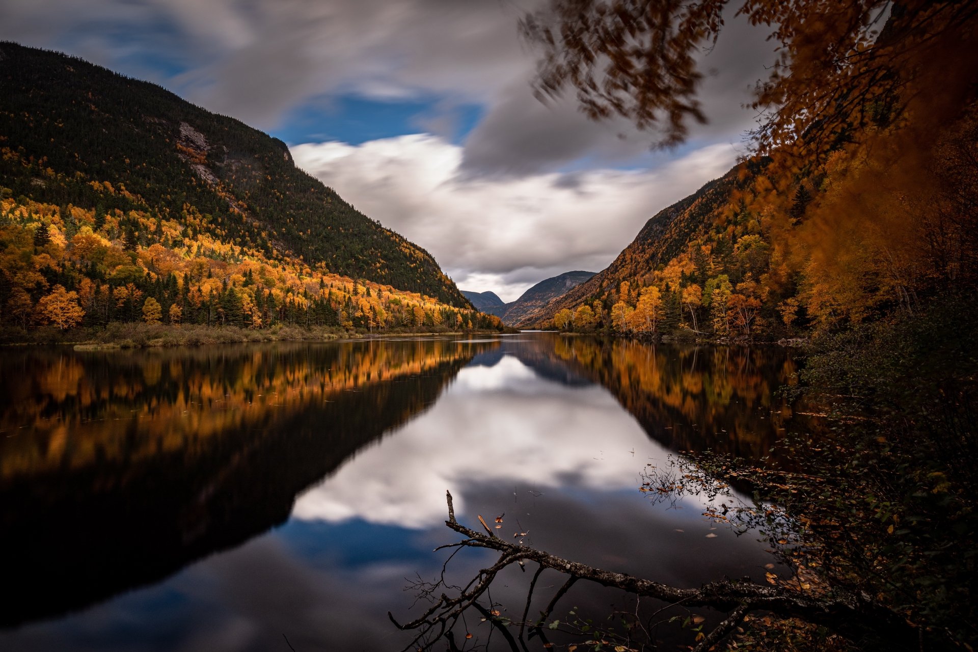 Download Reflection Nature Mountain Fall Lake 4k Ultra HD Wallpaper ...