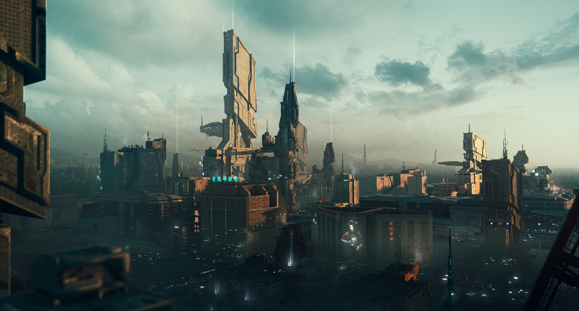 Download Sci Fi City Sci Fi City HD Wallpaper by Julian Calle