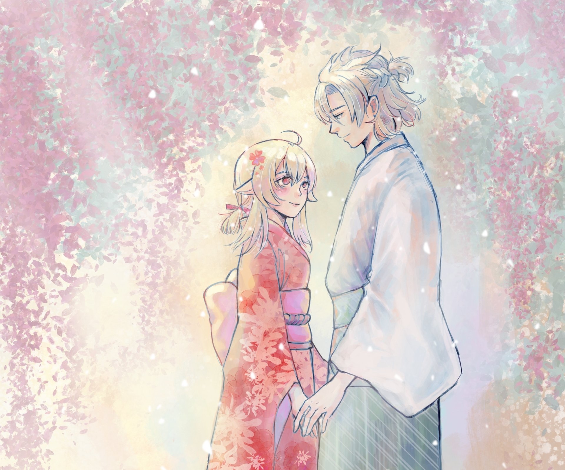 Download Lumine (Genshin Impact) Albedo (Genshin Impact) Video Game Genshin Impact HD Wallpaper by Mayu(紅莓）