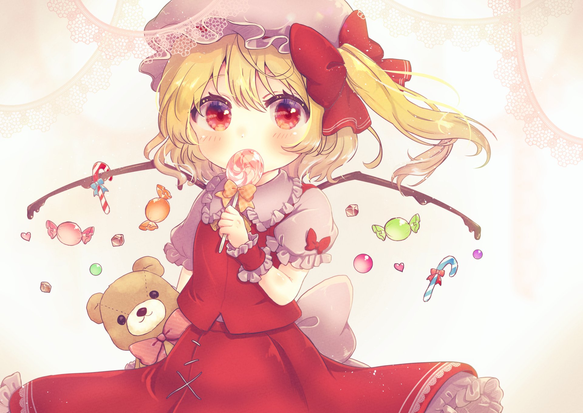 Download Flandre Scarlet Anime Touhou HD Wallpaper by すずっきゅ