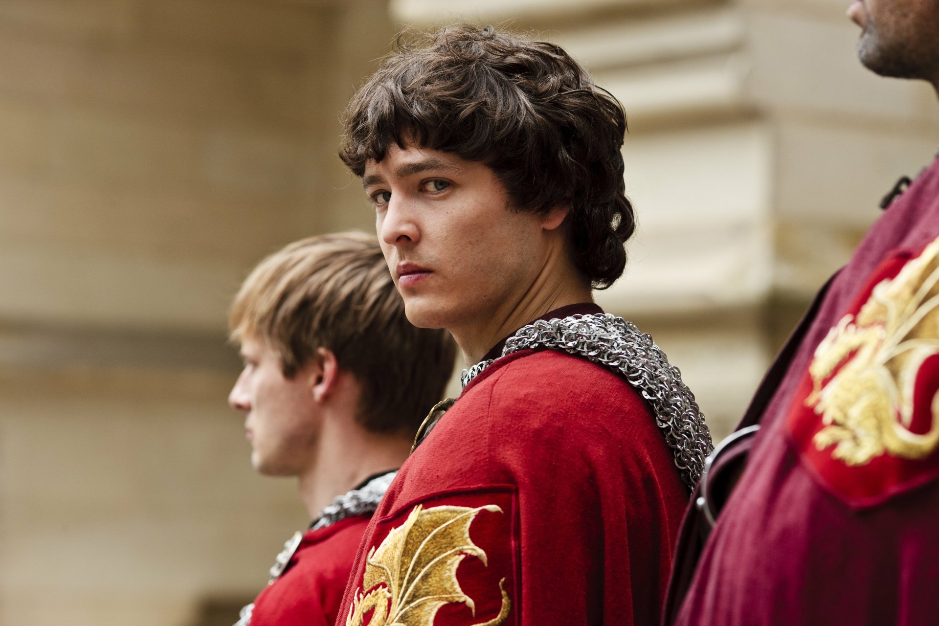 Download Arthur (Merlin) Bradley James Mordred (Merlin) Alexander Vlahos TV Show Merlin (2008) 4k Ultra HD Wallpaper