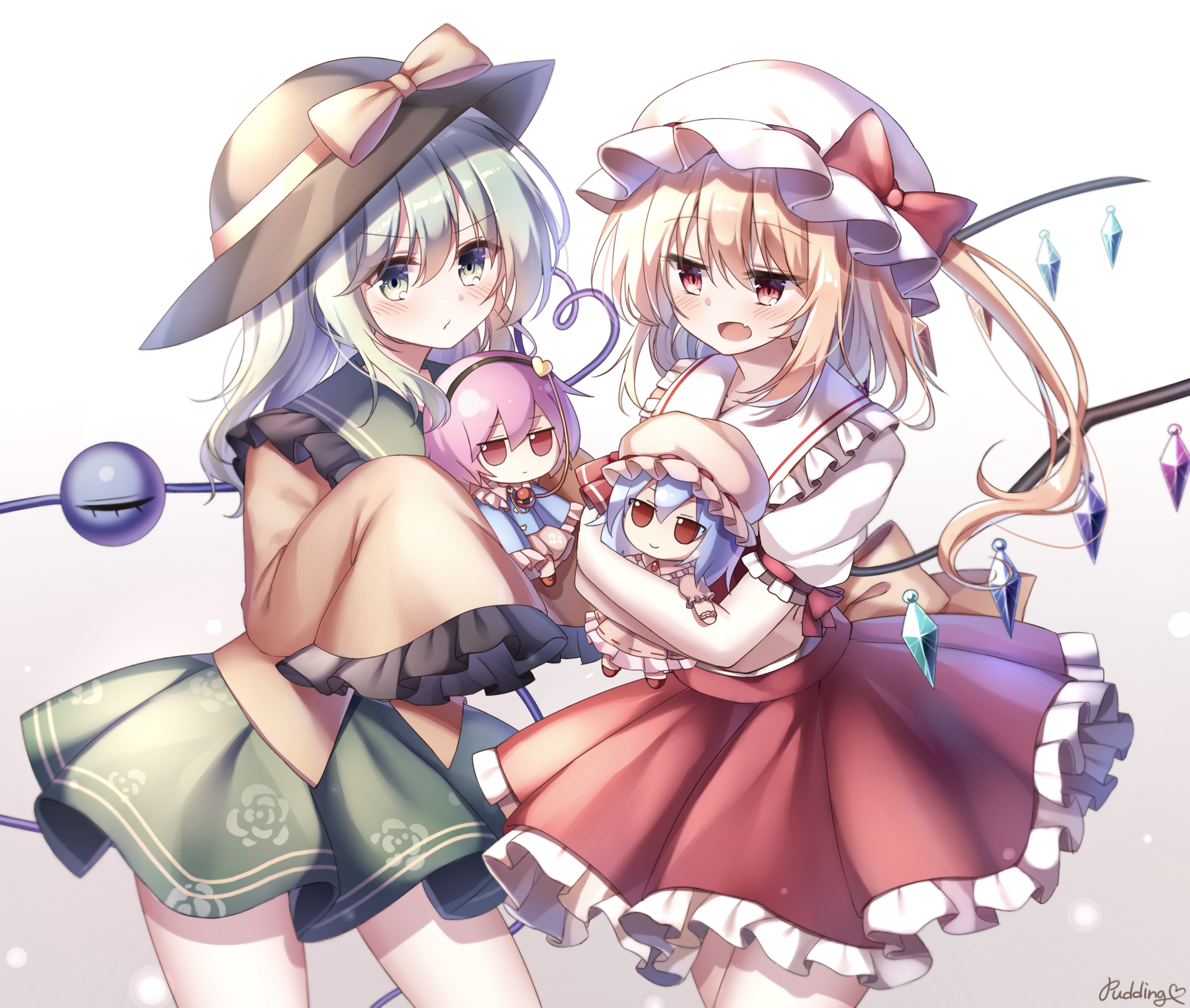 Download Remilia Scarlet Flandre Scarlet Koishi Komeiji Satori Komeiji Anime Touhou HD Wallpaper by Pudding