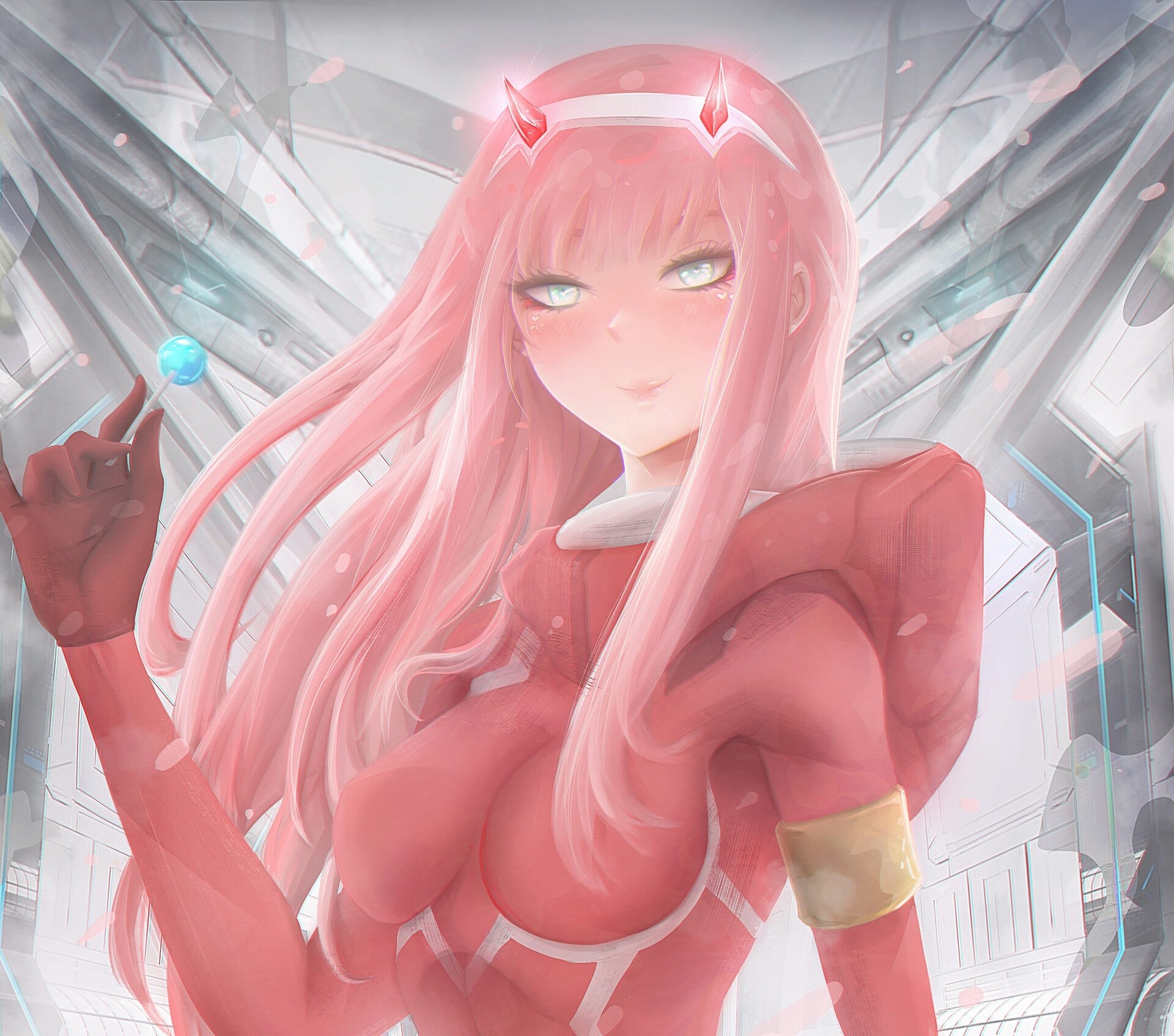 Download Zero Two (Darling In The FranXX) Anime Darling In The FranXX HD Wallpaper by JeeZ Art