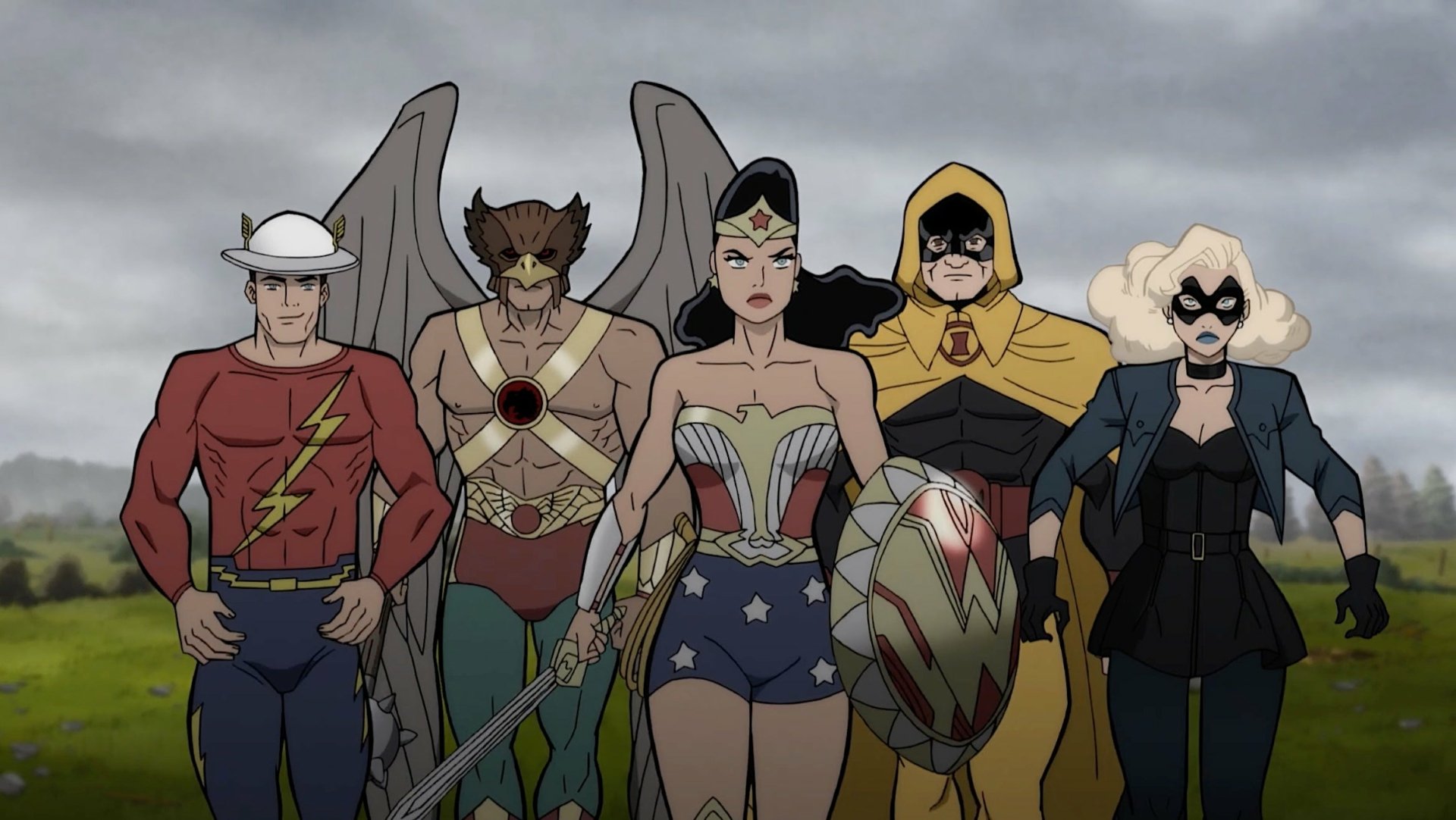 Download Diana Prince Justice Society Of America Dinah Drake Carter Hall Jay Garrick Flash Hourman (DC Comics) Black Canary Hawkman (DC Comics) Wonder Woman Movie Justice Society: World War II HD Wallpaper